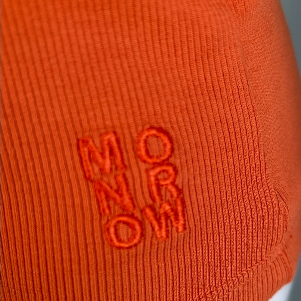 NWOT Monrow Ribbed Racerback Tank Top – Dark Orange – Size Medium - Picture 3 of 8